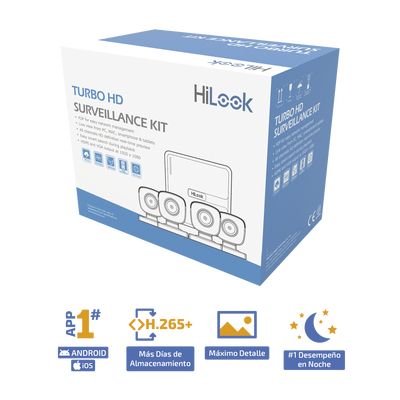 KIT TurboHD 720p / DVR 4 canales / 4 Cámaras Bala de Policarbonato / 4 Cables 18 Mts / 1 Fuente de Poder Profesional KIT TurboHD 720p / DVR 4 canales / 4 Cámaras Bala de Policarbonato / 4 Cables 18 Mts / 1 Fuente de Poder Profesional
