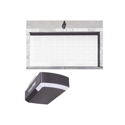 KIT COMPLETO Puerta D/ Garage 12x8 Pies / Cuadro Corto / Color blanco / Insulada / Incluye Motor FS1000APPRT / 1/2HP / Fuerte/Silencioso/Luz LED/Motor DC .