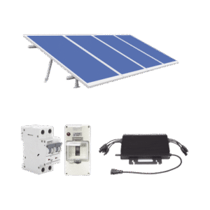 Kit Solar para Interconexión de 1.8KW de Potencia Pico 220Vca con Microinversor y 4 Módulos de 450 W (Incluye Montaje y Protecciones).
