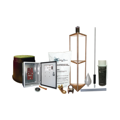 Kit Pararrayo con Accesorios de Instalación en Torre para Protección de 300 m de Diámetro.e Kit Pararrayo con Accesorios de Instalación en Torre para Protección de 300 m de Diámetro.e