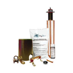 Kit de Tierra Física con Electrodo TG100AB y accesorios de instalación.