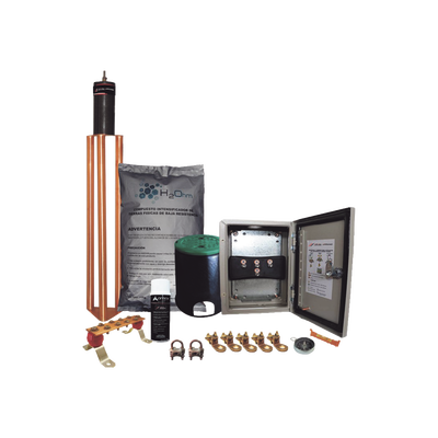 Kit de tierra Física Modelo TG45K con Electrodo Magnetoactivo 50 x 11.5 cm, Capacidad Max: 45 AMP