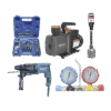 Kit profesional / Mini split / Bomba de vacío 2RS-2R-R32 / Manómetro HBSBZ6 / Kit Abocardado CT809 / Rotomartillo HR2630J / Broca PSTC02003