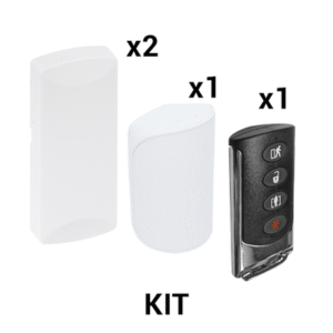 KIT Básico Sensores Inalámbricos - Incluye 2 Contactos Magnéticos, 1 PIR y 1 Llavero - Compatibles con Paneles DSC 433 MHz KIT Básico Sensores Inalámbricos - Incluye 2 Contactos Magnéticos, 1 PIR y 1 Llavero - Compatibles con Paneles DSC 433 MHz