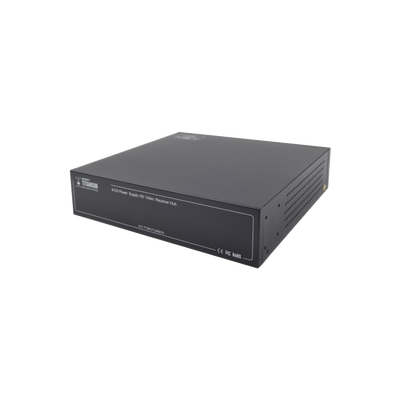 Kit de TRANSCEPTOR ACTIVO DE 8 CANALES / VIDEO+PODER en un solo Cable UTP / 150 metros en 4K, 200 metros en 5 MP/ Envía 36 Vcc y Recibe 12 Vcc / TODO INCLUIDO PARA RACK / Compatible con cámaras HD-TVI/CVI/AHD/CVBS / INSTALACIÓN LIMPIA