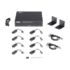 Kit de TRANSCEPTOR ACTIVO DE 8 CANALES / VIDEO+PODER en un solo Cable UTP / 150 metros en 4K, 200 metros en 5 MP/ Envía 36 Vcc y Recibe 12 Vcc / TODO INCLUIDO PARA RACK / Compatible con cámaras HD-TVI/CVI/AHD/CVBS / INSTALACIÓN LIMPIA