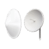 Kit de Antena y radomo, ganancia de 28 dBi, rango de frecuencia extendida (4.9 a 6.5 GHz), conectores N-Macho, incluye jumper, distancia de hasta 15 km