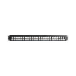 Patch Panel UTP Keystone de 24 puertos Modular (vacío) , Plano, 1UR, compatible con Jacks Keystone UTP Z-MAX® y MAX® Patch Panel UTP Keystone de 24 puertos Modular (vacío) , Plano, 1UR, compatible con Jacks Keystone UTP Z-MAX® y MAX®