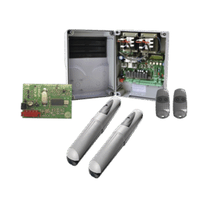 Kit de operadores AXO 3024 Para puertas Abatibles de hasta 3 Metros y 500 Kg de peso por hoja