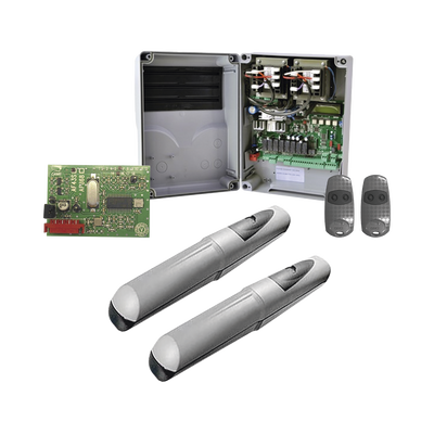 Kit de operadores AXO 5024 Para puertas Abatibles de hasta 5 Metros y 400 Kg de peso por hoja Kit de operadores AXO 5024 Para puertas Abatibles de hasta 5 Metros y 400 Kg de peso por hoja