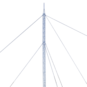 Kit de Torre Arriostrada de Techo de 24 m con Tramo STZ30G Galvanizada por Inmersión en Caliente (No incluye retenida).