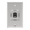 Placa de Pared Telefónica, Salida de 1 Puerto Keystone, Con Jack Cat6 Estilo 110 de Impacto, de Acero Inoxidable