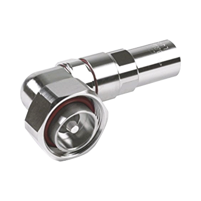 Conector DIN 7-16 Macho en Ángulo Recto para LDF4-50A, PIN Cautivo Conector DIN 7-16 Macho en Ángulo Recto para LDF4-50A, PIN Cautivo