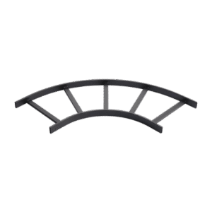 Accesorio de Escalerilla Sección Horizontal de 90º, 12 in de Ancho, de Acero, Color Negro