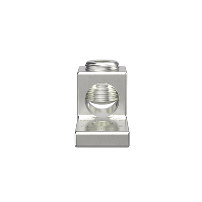 Terminal tipo Lengüeta Recta de Aluminio con Agujero 1/4", y Barril para Cable #14 - 2/0 AWG Terminal tipo Lengüeta Recta de Aluminio con Agujero 1/4", y Barril para Cable #14 - 2/0 AWG