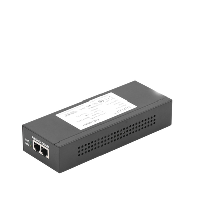 Inyector Super Hi-PoE / 56 Vcc / 30 Watts / Para Domos HIKVISION PTZ / IP (-AE / DE) / Soporta 802.3 af /at / Para Aplicaciones de CCTV