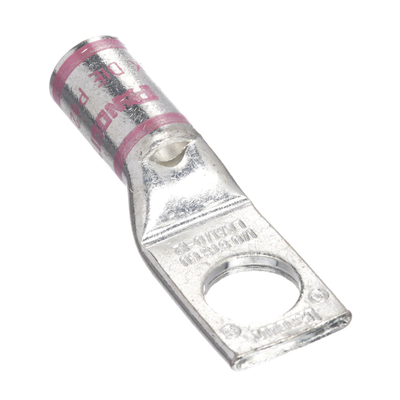 Terminal Conector Barril de 1 Orificio 1/2", con Talón para Mirilla, para cable 1/0 AWG. Terminal Conector Barril de 1 Orificio 1/2", con Talón para Mirilla, para cable 1/0 AWG.