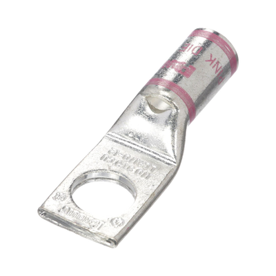 Terminal Conector Barril de 1 Orificio 1/2", con Talón para Mirilla, para cable 1/0 AWG. Terminal Conector Barril de 1 Orificio 1/2", con Talón para Mirilla, para cable 1/0 AWG.