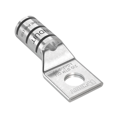 Zapata de compresión LCA2/0-38-X para cal. 2/0 Awg, Barreno para tornillo prisionero de 3/8, 10 Pz Zapata de compresión LCA2/0-38-X para cal. 2/0 Awg, Barreno para tornillo prisionero de 3/8, 10 Pz