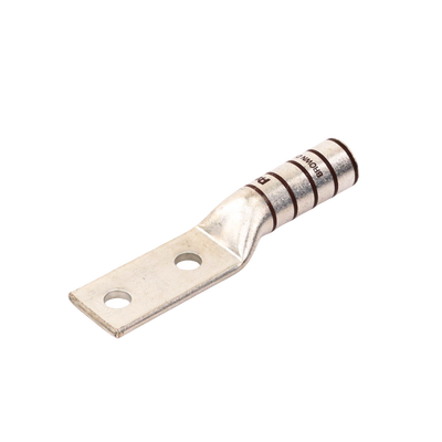 Terminal de Compresión Barril, 2 Orificios 1/2", para Cable 500 KCMIL, Espacio entre Orificios 1.75"