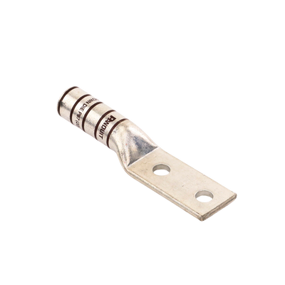 Terminal de Compresión Barril, 2 Orificios 1/2", para Cable 500 KCMIL, Espacio entre Orificios 1.75"