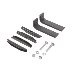 Kit de Accesorios Para Fijar a Piso en Vertical a Escalerilla Recta, de Acero, Color Negro