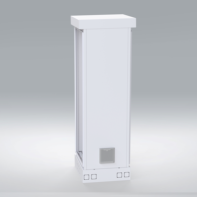 Gabinete para Piso, Capacidad, 31 Unidades de Rack, Doble puerta y Postes frontales e intermedios ajustables, Color Blanco, Se envía el Gabinete Armado.