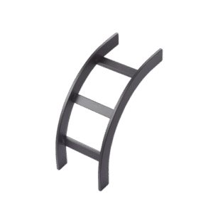 Accesorio de Escalerilla Curva Vertical (Bajada) Interior, 12 in de Ancho, de Acero, Color Negro