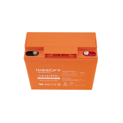 Batería 12 V / 18 Ah / UL / Tecnología AGM / Vida útil promedio de 5 años / Retardante a la Flama / Para uso en equipo electrónico, Alarmas de Intrusión / Incendio/ Control de acceso / Video Vigilancia / TermInale