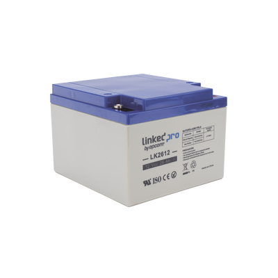 Batería 12 V / 26 Ah / UL / Tecnología AGM / Vida útil promedio de 5 años /Para uso en equipo electrónico, Alarmas de Intrusión / Incendio/ Control de acceso / Video Vigilancia / Terminales M5
