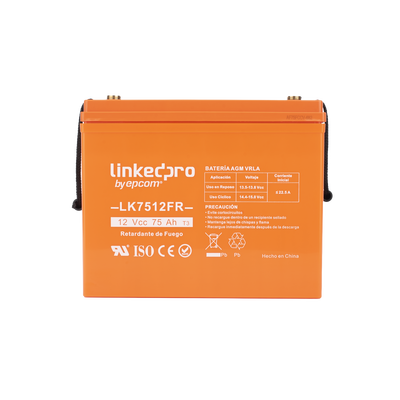 Batería 12 V / 75 Ah / UL / Tecnología AGM-VRLA / Vida útil promedio de 5 años / Retardo a la flama / Para uso en equipo electrónico, Alarmas de Intrusión / Incendio/ Control de acceso / Video Vigilancia / Termina Batería 12 V / 75 Ah / UL / Tecnología AGM-VRLA / Vida útil promedio de 5 años / Retardo a la flama / Para uso en equipo electrónico, Alarmas de Intrusión / Incendio/ Control de acceso / Video Vigilancia / Termina