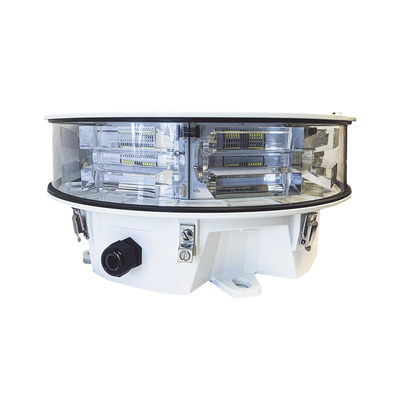 Lámpara de Obstrucción LED Dual Rojo/Blanca de Media Intensidad, Tipo L-864/865 acorde con FAA AC-70/7460-1L, ( 24 V cd).