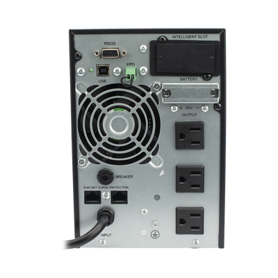 UPS 1000VA/900W Online Doble Conversión /Pantalla LCD / 3 tomas 5-15R / Regulación de Voltaje / Protección RJ45