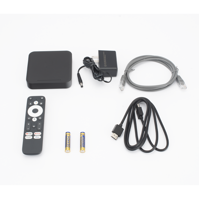 STB 4K Android con Google TV / Alto Rendimiento / Conexión Wi-Fi y por Cable / Control Remoto Bluetooth / Salida HDMI