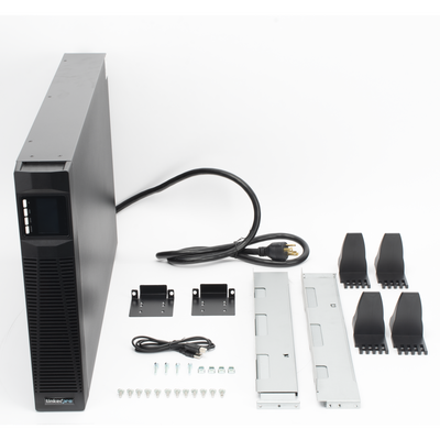 UPS de 3000VA/2700W / Topología On-Line Doble Conversión con Baterías Internas / Entrada y Salida de 120 Vca / Pantalla LCD Configurable / Formato Rack o Torre / 8 Salidas