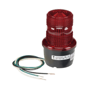 Luz de advertencia LED serie Streamline, 120 Vca, montaje en tubo, rojo Luz de advertencia LED serie Streamline, 120 Vca, montaje en tubo, rojo