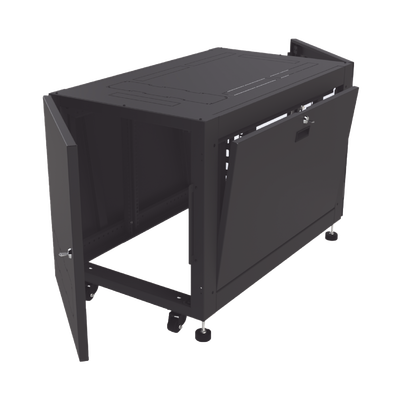 Gabinete Profesional de Piso para Telecomunicaciones de 12UR, 1000 mm Profundidad, Se envía el Gabinete armado.