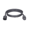 Cable de Alimentación Eléctrica Con Bloqueo de Seguridad, de IEC C14 a IEC C13, 1.2 Metros de Largo, Color Negro, Paquete de 10 Piezas