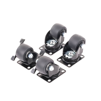 Juego de 4 Ruedas para Gabinetes Linkedpro Terminación R2 (2 con freno, 2 libres)