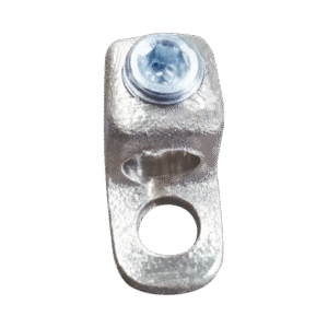 Conector Mecánico Tipo Zapata para Bornes de 3/8" a Cable de Cal. 4 a 2/0 AWG. Conector Mecánico Tipo Zapata para Bornes de 3/8" a Cable de Cal. 4 a 2/0 AWG.