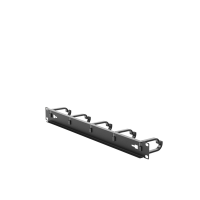 Organizador de Cables con 5 anillos, 1U, 19" Color negro