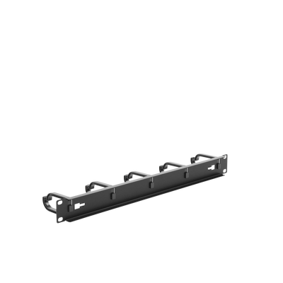 Organizador de Cables con 5 anillos, 1U, 19" Color negro