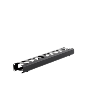 Organizador de Cables Horizontal de 1U para Rack de 19" con Cubierta Metálica