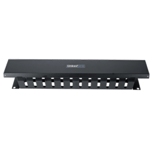 Organizador de Cables Horizontal de 2U para Rack de 19" con Cubierta Metálica