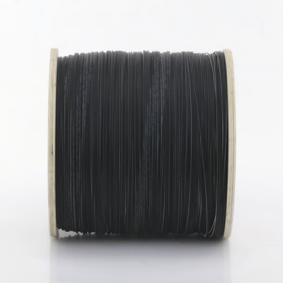 Carrete de 2 km de Fibra Óptica Drop Plana, Interior/Exterior G.657A2 Monomodo de 1 hilo (unifibra), Dieléctrica, Forro Negro, Compatible con Conectores FASC, FASCUP, FASCLC