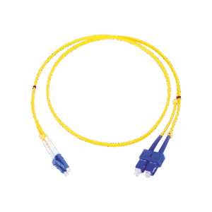 Jumper de Fibra Óptica Monomodo LC/SC Duplex de 1 metro