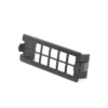 Placa acopladora vacía para Distribuidor de Fibra Óptica LP-ODF-8024, acepta 12 acopladores SC simplex o 12 acopladores LC Duplex, color negro