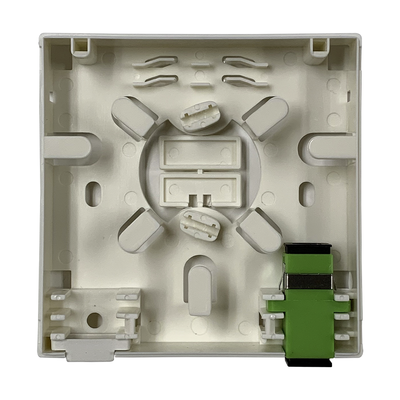 Caja Terminal de Fibra Óptica (Roseta) con un Acoplador SC/APC, color Blanco Caja Terminal de Fibra Óptica (Roseta) con un Acoplador SC/APC, color Blanco