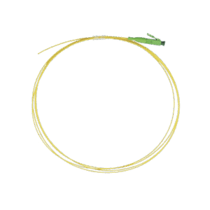 Pigtail de Fibra Óptica Monomodo LC/APC, simplex de 1 metro
