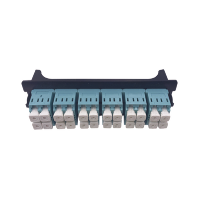 Placa acopladora para Distribuidor de Fibra Óptica LP-ODF-8024, incluye 12 acopladores LC Duplex Para fibra Multimodo Placa acopladora para Distribuidor de Fibra Óptica LP-ODF-8024, incluye 12 acopladores LC Duplex Para fibra Multimodo